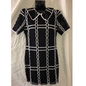 NEW Bloomingdale’s Black Eyelet Shift Dress , Size Large